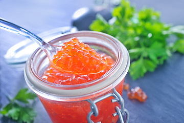 Image showing red salmon caviar