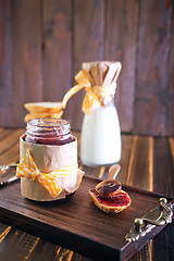 Image showing jam in glass jar 