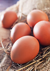 Image showing raw chicken eggs