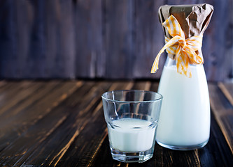 Image showing fresh milk in glass 