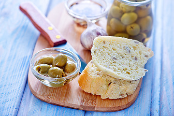 Image showing bread with olive