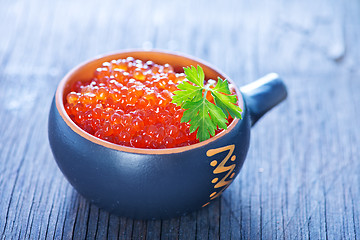 Image showing red salmon caviar