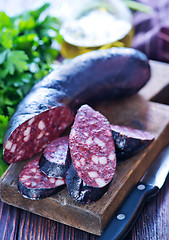 Image showing homemade blood sausage