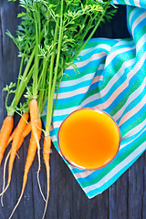 Image showing fresh carrot juice