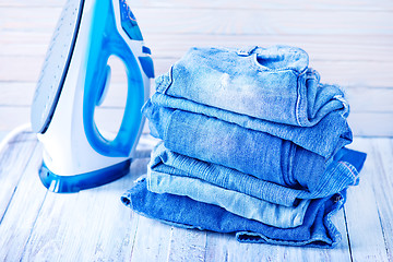 Image showing stack of jeans