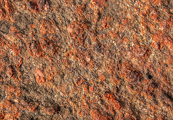 Image showing Background of red granite with a rough surface