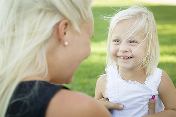 Image showing Cute Little Girl Having Fun With Her Mother