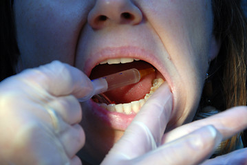 Image showing injection at the dentist