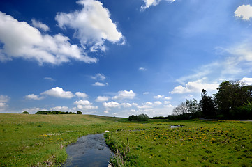 Image showing River and cloudy sky