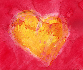 Image showing watercolor heart