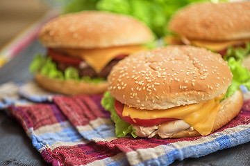 Image showing home made burgers