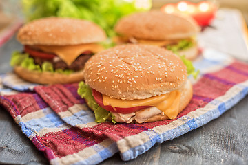 Image showing home made burgers