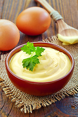 Image showing bowl of mayonnaise