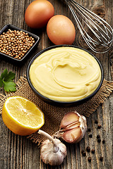 Image showing bowl of mayonnaise