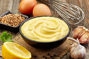 Image showing bowl of mayonnaise