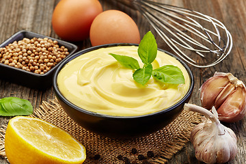 Image showing bowl of mayonnaise