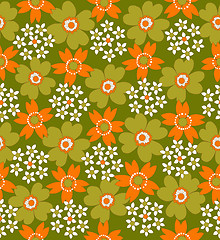 Image showing floral seamless tiled pattern