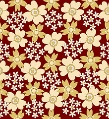 Image showing floral seamless tiled pattern