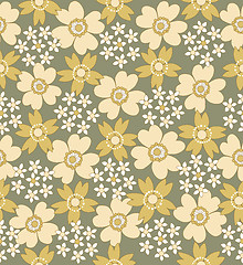 Image showing floral seamless tiled pattern