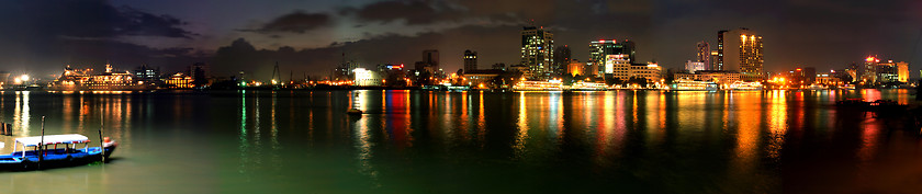 Image showing saigon night (panorama)