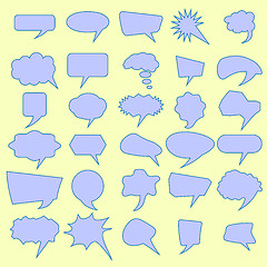 Image showing Set of Different Speech Bubbles