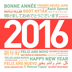 Image showing Happy new year card from the world