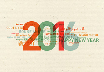 Image showing Happy new year card from the world