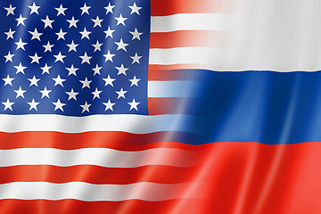 Image showing USA and Russia flag