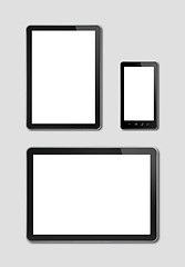 Image showing smartphone and digital tablet pc mockup
