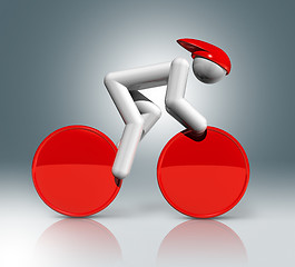 Image showing Cycling Track 3D symbol, Olympic sports