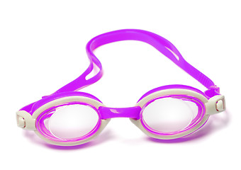Image showing Goggles for swimming on white background