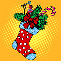 Image showing Christmas sock for gifts