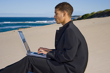 Image showing Working Outdoors