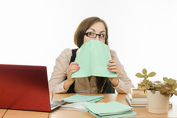 Image showing Teacher was scared of written in a notebook