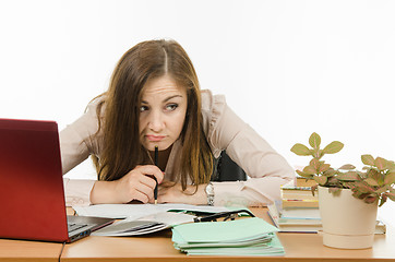 Image showing Master boring checked notebook students