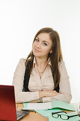 Image showing Portrait of a teacher at the workplace