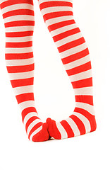 Image showing funny striped socks