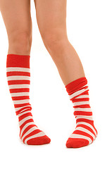 Image showing funny striped socks