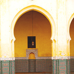 Image showing fountain in morocco africa old antique construction  mousque pal