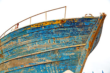 Image showing boat   in   africa     old   and  abstract pier