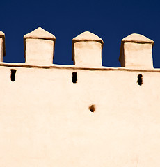 Image showing brown     old ruin in     construction  africa   morocco and sky