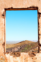 Image showing sahara      africa in morocco  window  historical village 