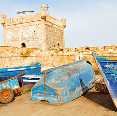 Image showing cannon    in africa morocco old castle  