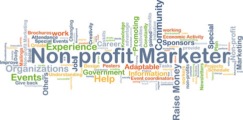 Image showing Non-profit marketer background concept