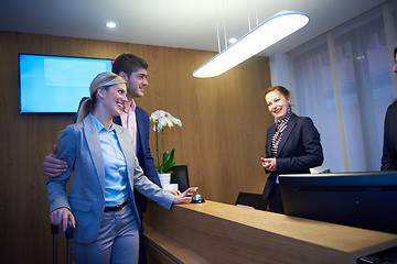 Image showing Couple on a business trip