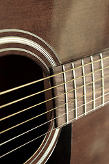 Image showing Old guitar close up