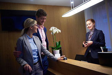 Image showing Couple on a business trip