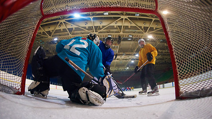 Image showing ice hockey goalkeeper