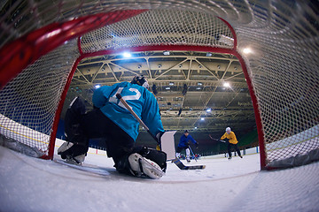 Image showing ice hockey goalkeeper