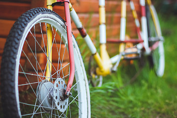 Image showing Bicycles for two passengers, the tandem